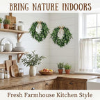 Heart Shaped Artificial Olive Leaf & Fruit Wreath (2PS 16in) - Image 3
