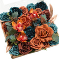 Ling's moment Artificial Fall Flowers Wedding Rustic Teal Grand Combo by LingsMoment