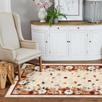 Artoid Mode Pumpkins Floral Corns Fall Area Rug 3x5 Feet - Image 4
