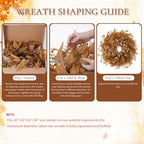 26 Inch Fall Wreath for Front Door, Artificial Eucalyptus Porch Decor (26in) - Image 7