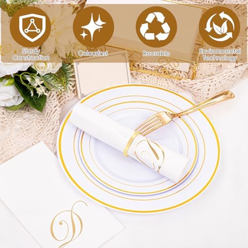 100 Pcs Gold Napkin Rings Bulk, Metal Napkin Ring Holders for Wedding Party - Image 4
