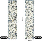 Peacock Vines Luxury Handcrafted Runner (Reversible) Cotton Quilted Fabric Machine Washable – Elegant Home Decor – 14 x 72 inches – Bloom Collection - Image 3