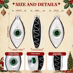 12 Pcs Vintage Glass Christmas Ornament Reflector Decor, Fresh - Image 4