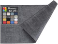 Homaxy PU Faux Leather Placemats for Dining Table, Set of 6, Dark Grey by Homaxy