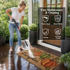 U'Artlines Fall Hello Pumpkin Low Pile Front Door Mat 24"x36" - Image 3