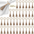 APTWOW Napkin Rings Set of 100, Wood Bead Napkin Rings for Boho Table Decor by APTWOW