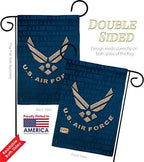 US Air Force Burlap Garden Flag - Pack Armed Forces USAF United State American Military Veteran Retire Official Support Our Troops - House Banner Small Yard Gift Double-Sided Imported 13 X 18.5 - Image 3