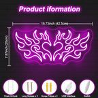 Heart Flame Neon Sign for Bedroom Game Room Retro Y2K Gothic Wall Decor - Image 3