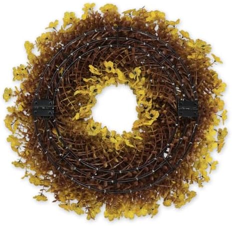 20 Inch Fall Wreaths for Front Door, Autumn Floral Outdoor Wreath - Image 3
