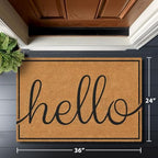 Barnyard Designs Natural Coco Coir Non-Slip Doormat (24x36, Hello) - Image 3