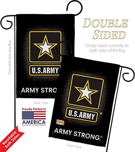 U.S. Army Garden Flag - Pack Armed Forces Rangers United State American Military Veteran Retire Official Support Our Troops - House Decoration Banner Small Yard Gift Double-Sided Imported 13 X 18.5 - Image 3