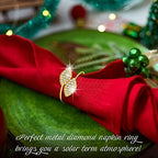 Hotop Gold Napkin Rings Gold Table Decoration, Leaves Napkin Rings,300 Pcs - Image 5