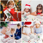 Zhanmai 24 Pcs Color Your Own Christmas Stocking Kit, Grinchy - Image 5