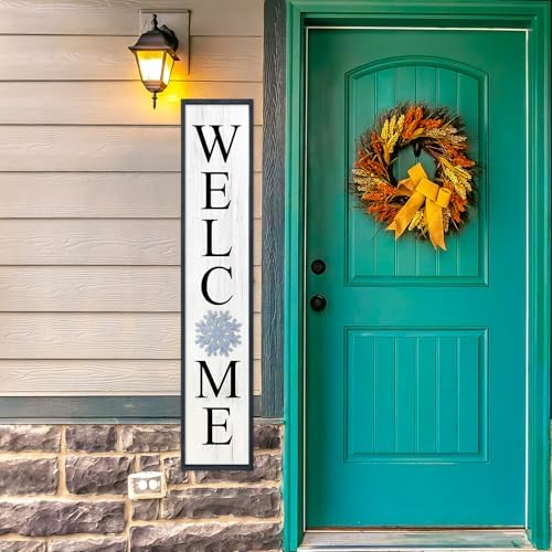 Interchangeable Welcome Sign for Front Porch Door, 45"X9" Black - Image 5