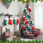 Sumind 100 Pcs Xmas Stockings,Red with White Trim, Green with White Trim - Image 5