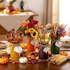 16 Pack Thanksgiving Centerpieces, Galvanized Metal Fall Vases - Image 6