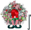 Valery Madelyn 30" Pre-Lit Christmas Wreath for Front Door with Lights Elf by ValeryMadelyn