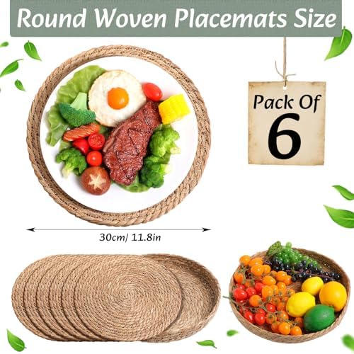6 Sets Sage Green Table Runner and Placemats Set - Image 4
