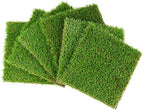 GLOBREEN Artificial Grass Squares Placemats Green Easter Table Centerpiece Decor Golf Theme Party, Birthday, Baby Shower, Dining, 12" x 12", 6 Pack by WelcomeGLOBREEN