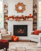 Fall Wreaths for Front Door 22 inch Autumn Wreath with Hydrangeas - Image 5