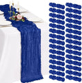 30 Pack Cheesecloth Table Runner 10FT Royal Blue Table Runner Boho Gauze Cheese Cloth Table Runners Long Rustic Sheer Table Decorations for Wedding Party Baby Bridal Shower Birthday Holiday Home by Showgeous