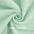FUTEI Pack of 2 Chenille Throw Pillow Covers 26x26 Inch, Aqua - Image 2