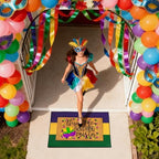 Moucuny 2 Coir Outdoor Mat,Non Slip, 24'' X 35'',16'' X 28'', Mardi Gras - Image 4