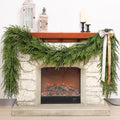 Artificial Christmas Norfolk Pine Garland for Mantle Decor (5 FT,2 PCS) by FOTEEWL