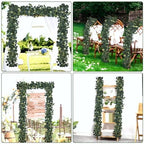 Eucalyptus Garland, 8Pcs 6FT Green Flower Garland Decor, Spring Summer Artificial Faux Eucalyptus Leaves Greenery Vines for Table Runner Wedding Arches Mantle Centerpieces Backdrop Decorations - Image 6