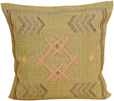 Indian Cotton Cushion Cover Sabra Kilim Pillow Cover Designer Decorative Sofa 18x18 Inche Handwoven Cushion Case for Farmhouse Home Decor Spring Decorative Pillow (Pattern 2) by Unknown
