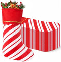 Zubebe 36 Pcs Christmas Stockings Bulk 15 Inch Felt, Red White Twill Stripe by Zubebe