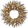 Handmade Autumn Harvest Wreath, 22" Fall Wreath with Faux Eucalyptus and Cream Berries, Thanksgiving Wreaths for Front Door Porch, Farmhouse Decor for Indoor Outdoor by Jalumix
