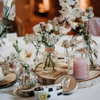 Glass Flower Vases for Centerpieces, 12Pcs Vintage Small Clear Bud Vase for Flowers Mini Crystal Decorative Bottle with Hemp Rope Bows for Housewarming Wedding Birthday Tabletop Decoration - Image 2