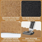4 Pack Artificial Coir Doormats Scalloped 17 x 30 Inch, Blank Door Mats for Crafting with Non Slip Rubber Backing, Personalized Welcome Mat for DIY Painting, Entryway Porch Indoor Outdoor Door Rugs - Image 3