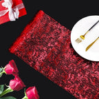 Snowkingdom Red Sparkly Table Runner Glitter Sequin Glitter Metallic Foil Mesh Lace 11 Inch x 49 Feet Long Roll Centerpieces Decorations for Wedding Anniversary Mother's Day Valentine Party Birthday - Image 5