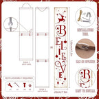 Welcome Porch Sign, Wooden, 47.2", Outdoor Front Door, Reindeer - Image 4