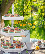 3 Tiered Wood Farmhouse Tray Stand Serving Tray for Cupcake & Home Display - Image 6