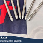 JRED 6 Pack Small Christian Flags on Stick, 12x18 Inch Handheld Christian Jesus Cross Stick Flag, with Retractable Stainless Steel Pole Safety Spear Top, for Easter, Thanksgiving - Image 4