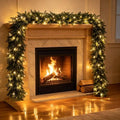 HipTree 9FT Real Touch Lighted Christmas Cedar Garland with Lights String by HipTree