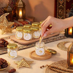 MTLEE 24 Pcs Eid Mubarak Scented Soy Candles 1.8 oz Glass Ramadan Scented Candle Gifts for Women Muslim Islamic Gifts for Family Eid Party Favors Table Decorations - Image 4