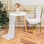 12 Pack White 10Ft Cheesecloth Table Runner - Image 5