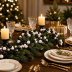 12ft Black White Christmas Ball Garland Ornaments, Gothic Xmas Tree Garland - Image 7