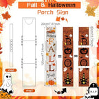 47" Fall Porch Sign Double Side Halloween Boo Porch Outdoor Decor - Image 2