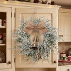 Civaner 6 Pcs 10" Mini Christmas Cabinet Wreaths with Bells and Ribbon - Image 6