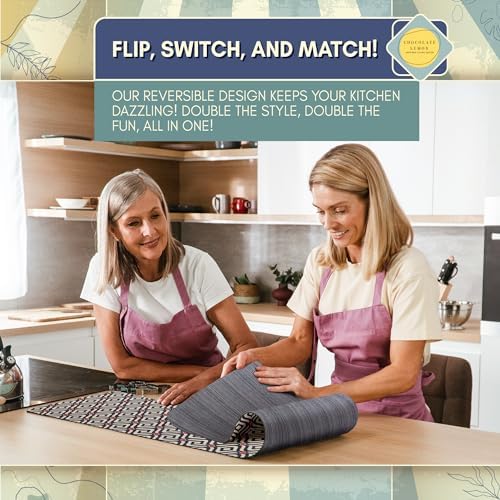 Trivet Table Runner - Heat Resistant 350F, Waterproof, Reversible for Hot Dishes, Plates & Pots (Ottoman 48 inch) - Image 3
