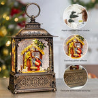 Christmas Snow Globes Lantern with Music, Jesus Christ Nativity Scene Snow Globe with Swirling Glitter Effects, USB/Battery Powered with 6-Hour Timer, Christmas Decorations - Image 6