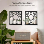 Candle Wall Sconce, Retro Wall Hanging, Farmhouse Wall Art for Living Room Bedroom Bathroom (2 Pack 11.8 x 13 in) - Image 5