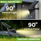 InnoGear 6 Solar Lights Outdoor Spot Garden Yard Landscape Flag, Warm White - Image 6