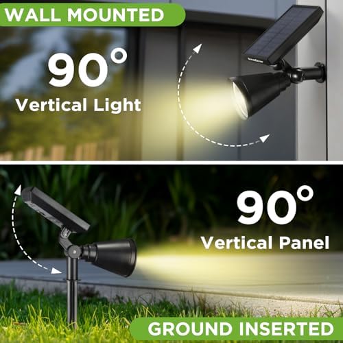 InnoGear 6 Solar Lights Outdoor Spot Garden Yard Landscape Flag, Warm White - Image 6