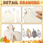 Moucuny Set of 6 Outdoor Fall Decoration for Home Porch, Farmhouse Pumpkin - Image 6